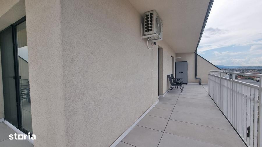 Penthouse de inchiriat 2 camere, 56 mp + terasa 50 mp | Parcare su - 7
