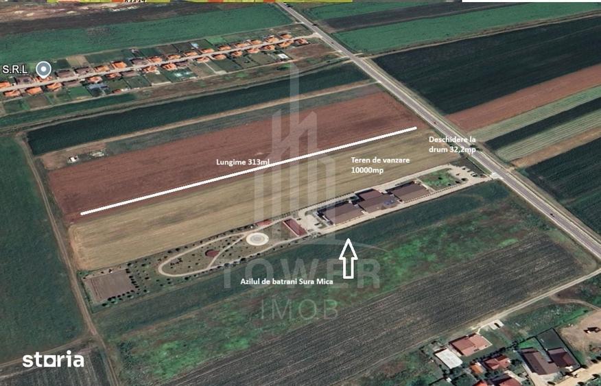 Teren de 10000 mp, în Șura Mică