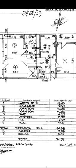 Apartament cu 3 camere decomandat, mobilat în Crângași
