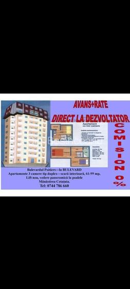 APARTAMENT 3 Camere Duplex(Scara Interioara)!