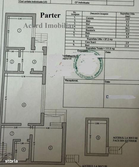 Casă cu 4 camere în Zorile