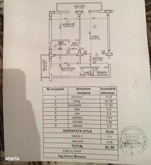 Apartament cu 2 camere semidecomandat în Nicolina