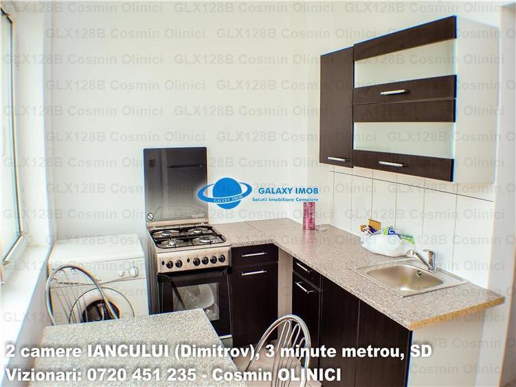 Apartament cu 2 camere semidecomandat, mobilat în Iancului