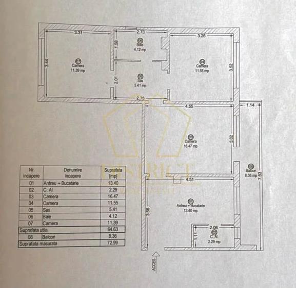 Apartament cu 3 camere semidecomandat în Take Ionescu