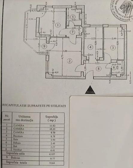 Apartament cu 3 camere semidecomandat în Pantelimon
