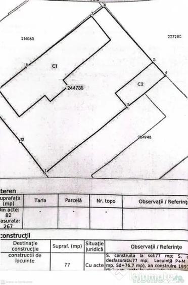 Casă cu 5 camere cu Teren 267 Mp în Pieptănari