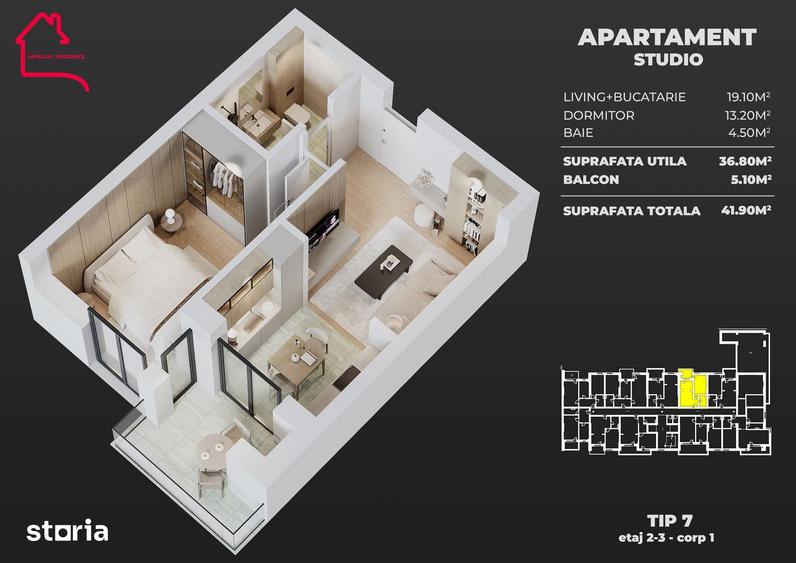 Apartament cu 2 camere în Berceni — fotografia 1