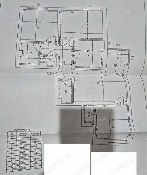 Apartament cu 4 camere decomandat în Central
