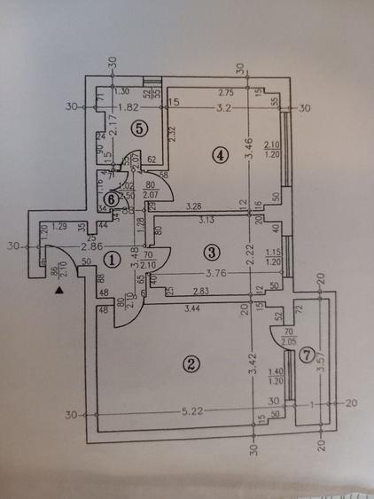 Apartament cu 2 camere decomandat în Central