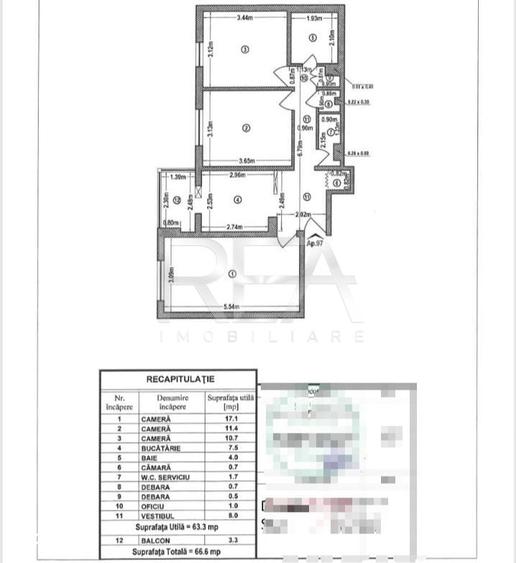 3 camere, et 7/8, 66mp, anvelopat, proiect centrala-Crangasi - 10