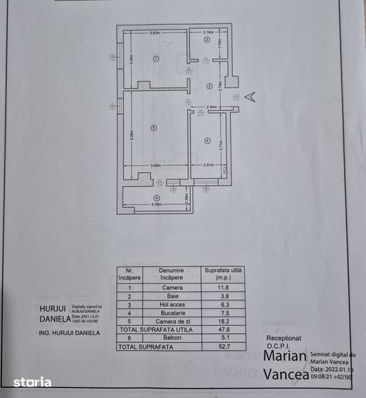 2 camere 54mp - etaj 8/10 - mobilat - loc parcare subteran - INTABULAT - 9