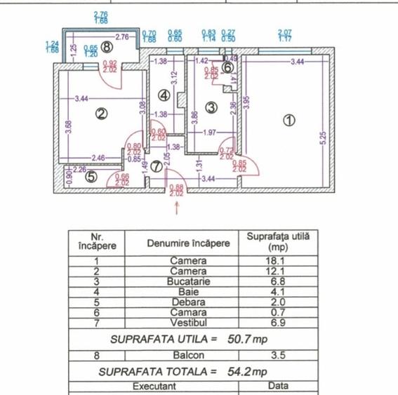 Apartament cu 2 camere decomandat în Colentina