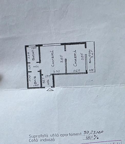Apartament cu 2 camere semidecomandat în Tătărași
