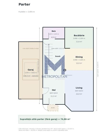 Casa P+1 | 168 m2 utili | LOT 378 m2 I 3 Dormitoare | Garaj | Flore?ti - 36