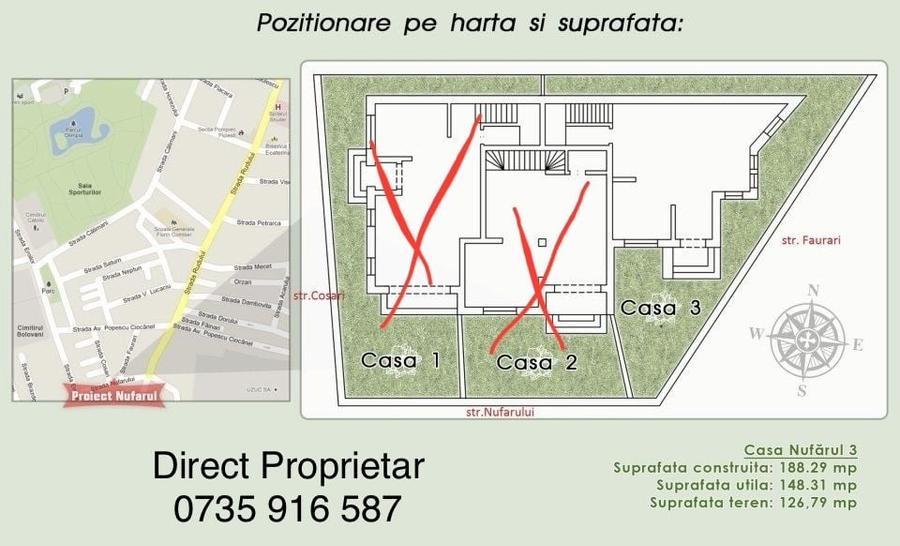 Casă cu 3 camere în Exterior Vest