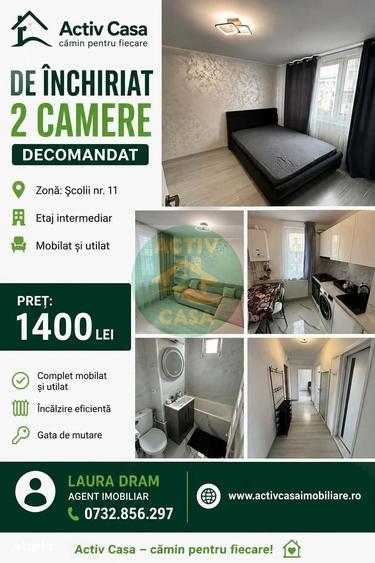 DE INCHIRIAT Apartament 2 camere, decomandat | Zona ?colii Nr. 11 - 9