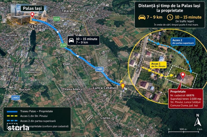 Casă cu 1 camere cu Teren 2020 Mp în Lunca Cetățuii