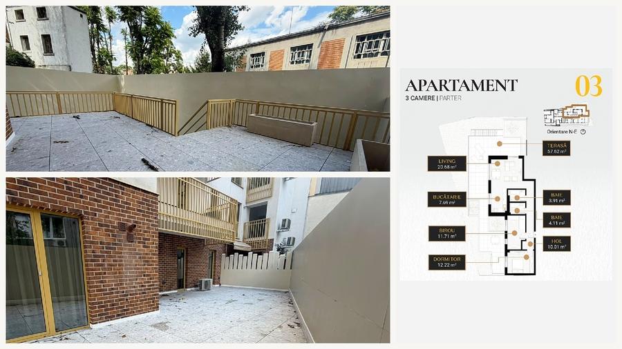 Apartament cu 3 camere, mobilat în Unirii