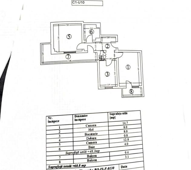 Apartament cu 2 camere decomandat în Hala Centrală