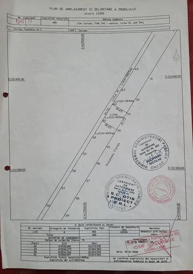Teren de 405 mp, în Cârcea