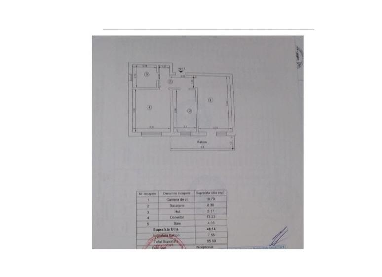 Apartament cu 2 camere în Valea Lupului
