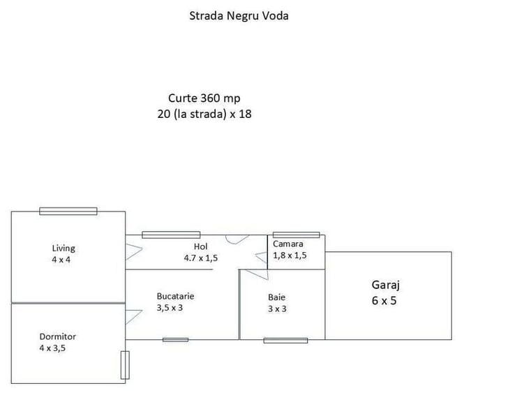 Casă cu 3 camere cu Teren 85 Mp în Central