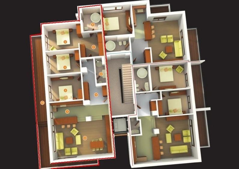 Apartament cu 4 camere decomandat, mobilat în Drumul Poienii