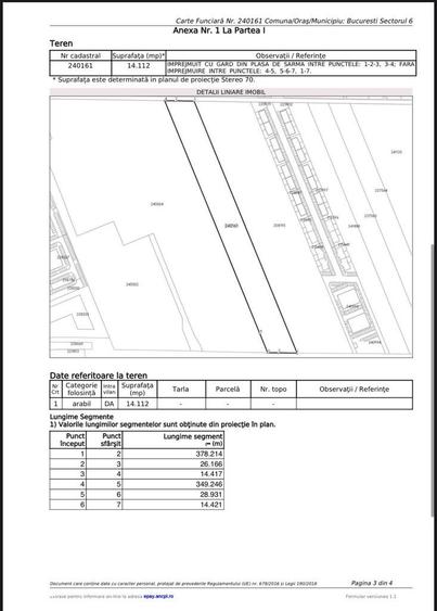 Teren Bucuresti, Prelungirea Ghencea 14122 mp cu deschidere 40 m - 2