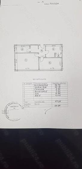 Apartament cu 2 camere decomandat în Central