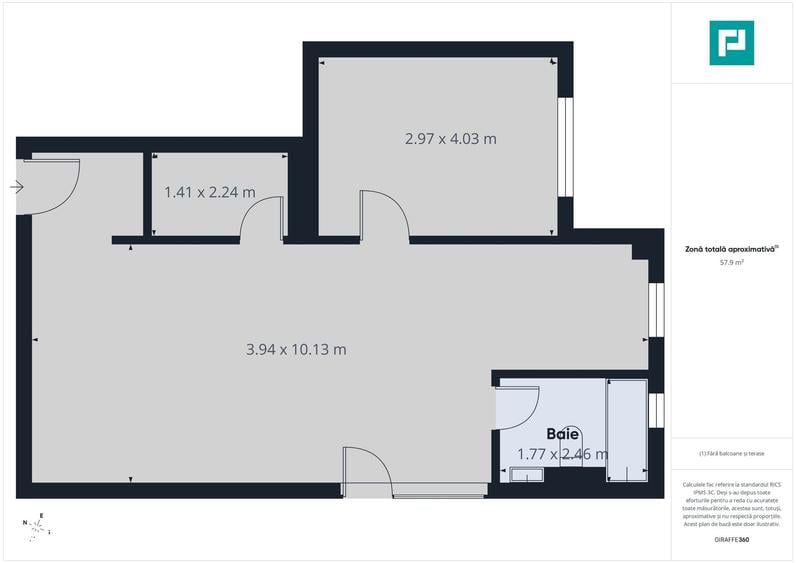 Apartament cu 2 camere în Moșnița Nouă