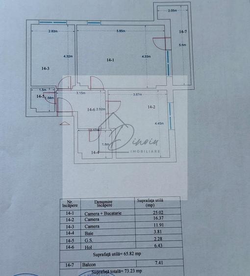 Apartament cu 3 camere decomandat, mobilat în Theodor Pallady