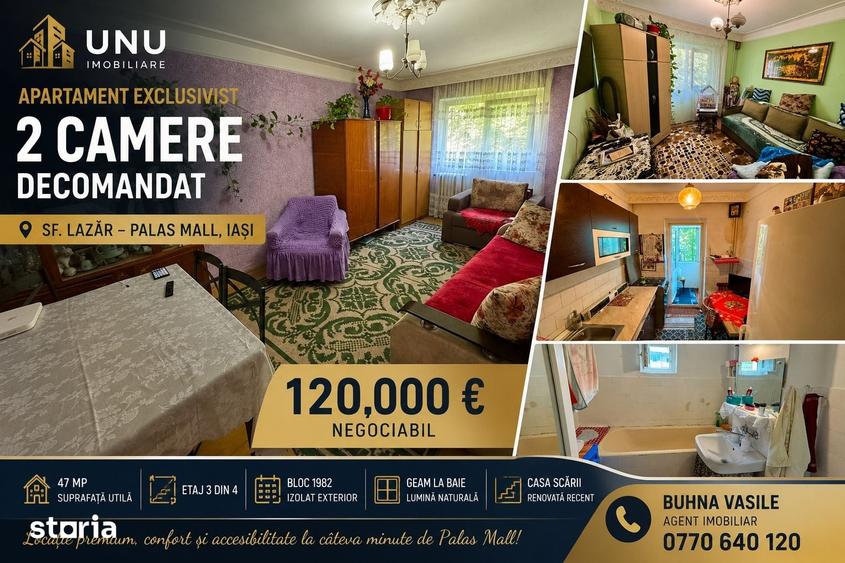 Apartament cu 2 camere decomandat în Podu Roș