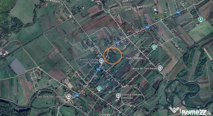 Teren de 5700 mp, în Podu Oltului