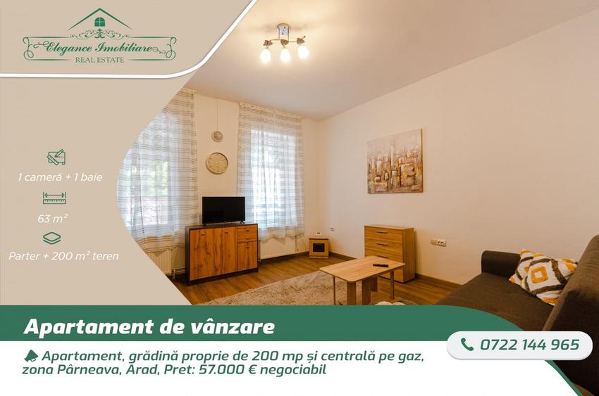 Garsonieră nedecomandată, mobilată în Pârneava