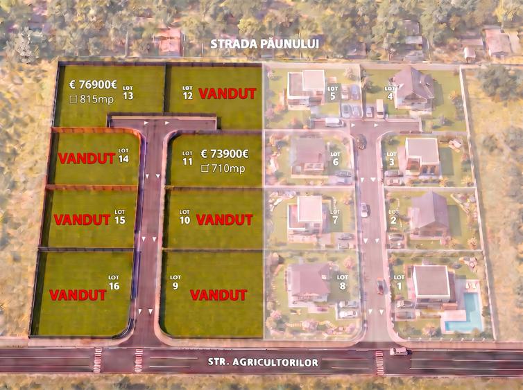 Teren Construcții intravilan de 815 mp, în Otopeni
