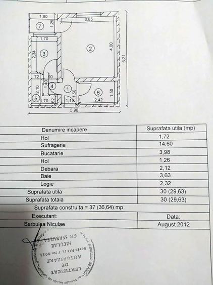 Garsonieră decomandată în Central