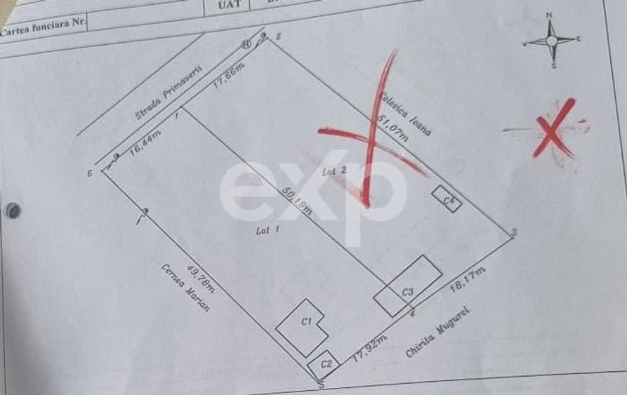 Teren Construcții intravilan de 700 mp, în Bradu