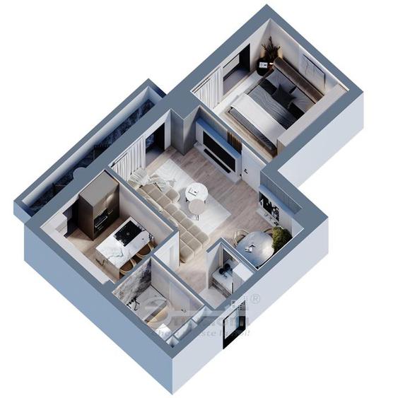 Apartament cu 2 camere decomandat în Frumoasa