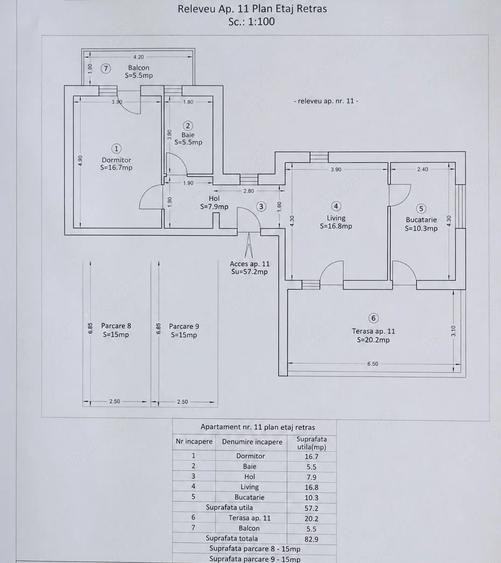 COMISION 0% | 2 Camere Giroc | 57,2 mp | Terasa 20,2 mp | 2 parcari - 1