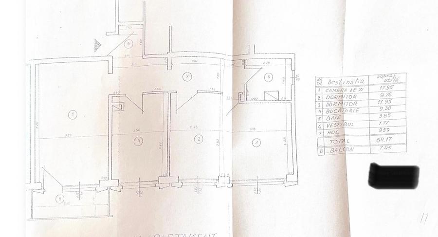 Apartament cu 3 camere în Drumul Taberei