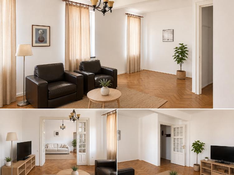 Apartament cu 5 camere semidecomandat, mobilat în Universitate