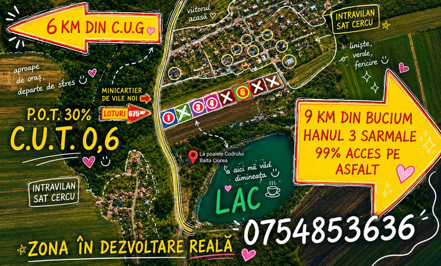Teren intravilan de 850 mp, în Bucium