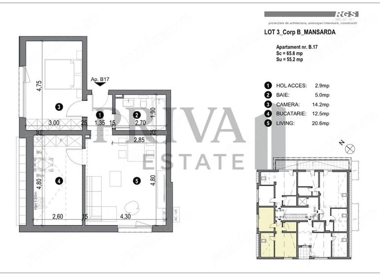 Apartament cu 2 camere decomandat în Freidorf