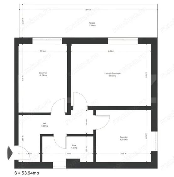 Apartament cu 3 camere decomandat în Ghirodei