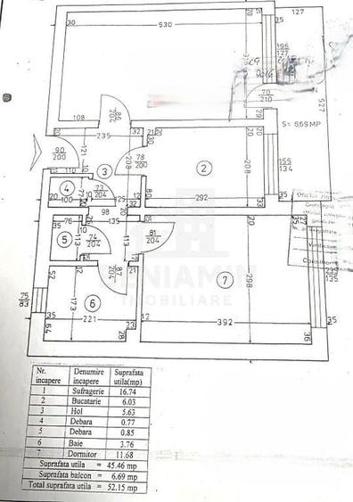 Apartament cu 2 camere decomandat în Brazda lui Novac