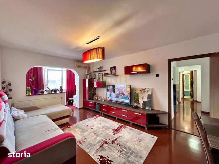 Apartament cu 3 camere decomandat, mobilat în Malu Roșu