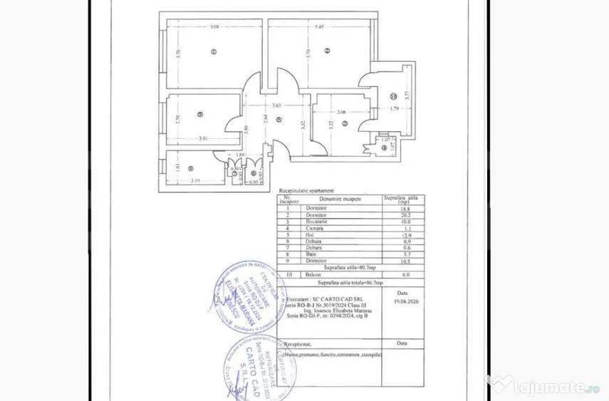 Apartament 3 camere decomandat | Central Curtea de Apel - Craiova (Dolj) - 1