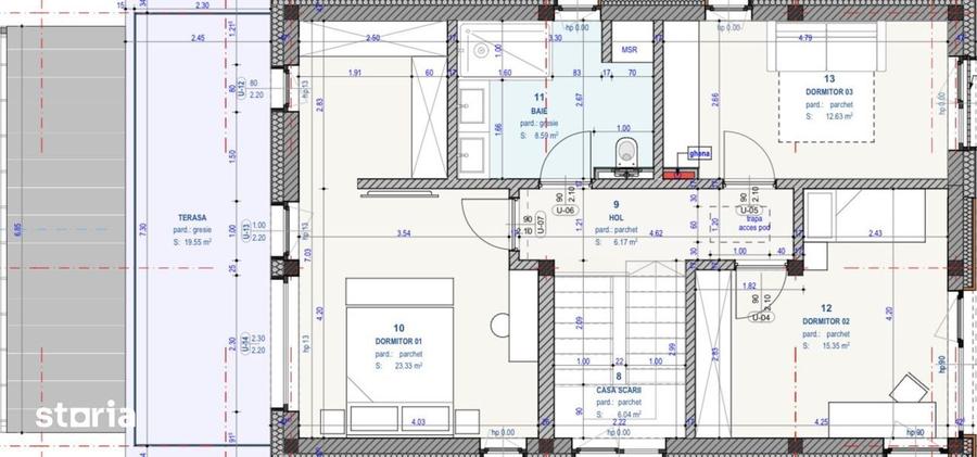 Casă cu 5 camere cu Teren 700 Mp în Chinteni