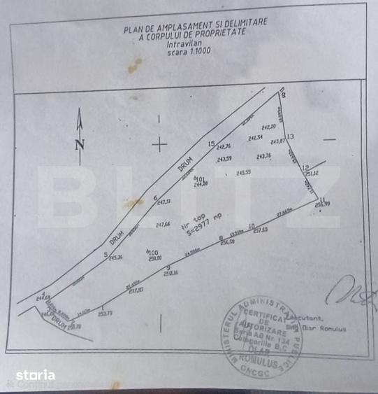 Teren de 2977 mp, în Scărișoara