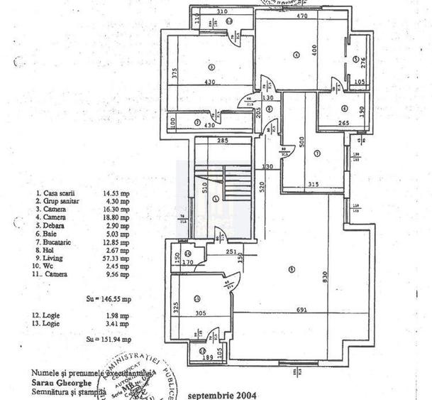 Apartament cu 4 camere decomandat în Arcul de Triumf